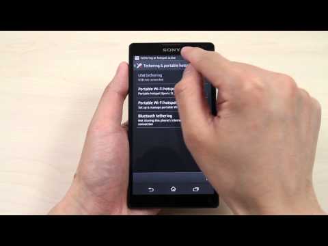 How to share the internet connection from Sony Xperia ZL