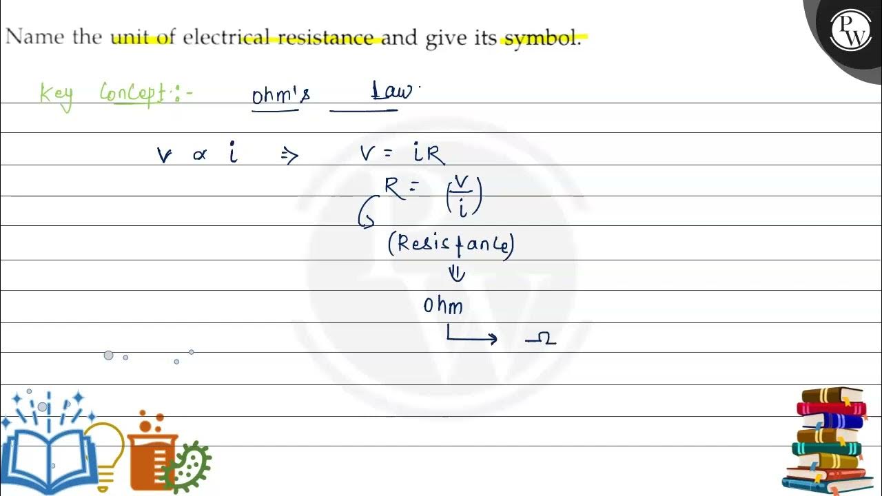 Name the unit of electrical resistance and give its symbol. (W YouTube