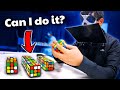 I Tried To Solve 10 Rubik&#39;s Cubes BLINDFOLDED 🙈