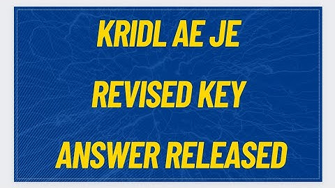 || KRIDL AE JE FDA SDA REVISED PROVISIONAL ANSWER KEY RELEASED || How to Do Objection??||