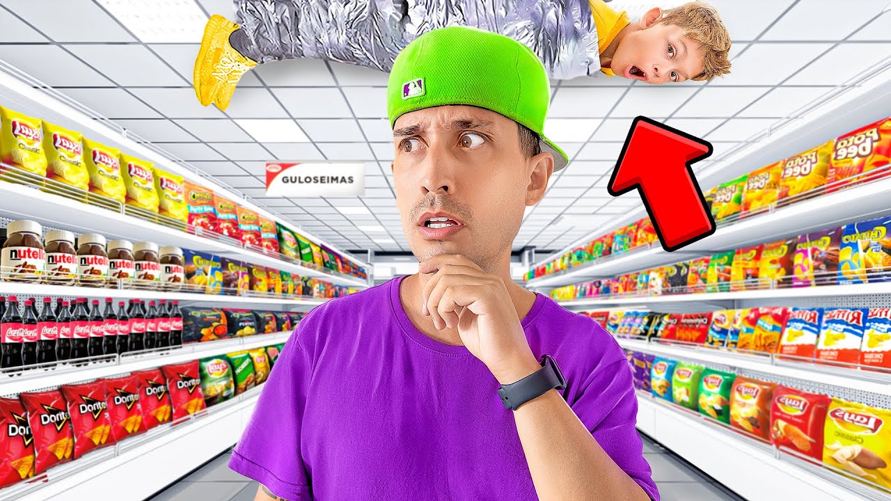 ESCONDE-ESCONDE EXTREMO NO SUPER MERCADO SEM NINGUÉM VER
