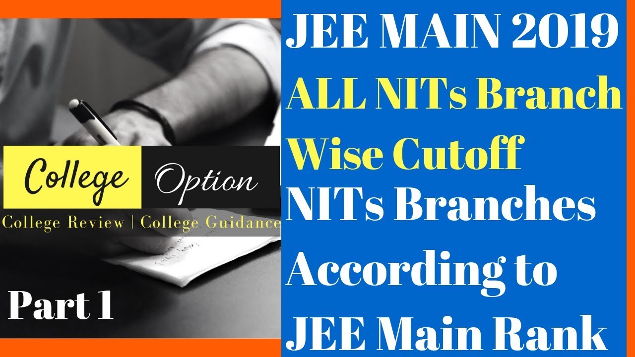 ALL NITs Branch Wise Cutoff vs Rank : NIT Branch wise Cutoff  2018