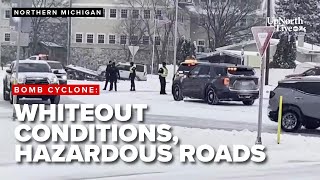 Bomb Cyclone Brings Hazardous Roads and Whiteout Conditions to Northern Michigan