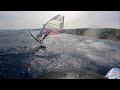 Uscita in windsurf con scirocco di 25 nodi sullo Stretto di Messina