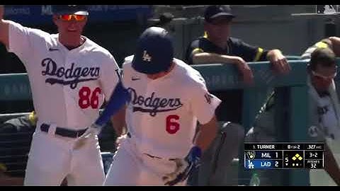 Trea Turner Hits 2nd Grand Slam vs Brewers In The Series [Brewers vs Dodgers]
