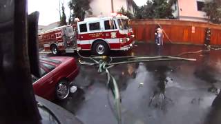 Marcella Ave Apartment fire with Multiple Rescue Helmet Cam Alameda County Fire Department