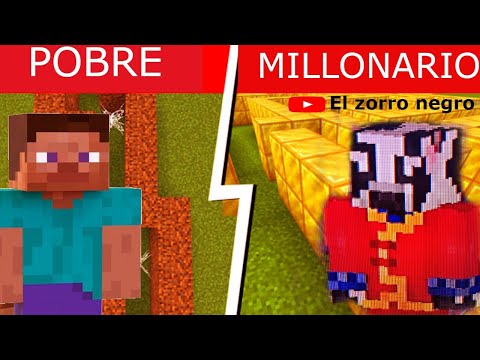 LABERINTO de Pobre Vs de MILLONARIO en Minecraft El zorro negro