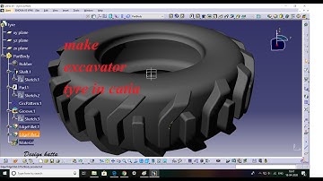 CATIA V5 | JCB RUBBER TYRE DESIGN | PART DESIGN | shaft and groove command| TUTORIAL | FOR BEGINNERS