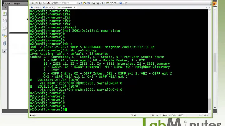 LabMinutes# RS0048 - Cisco IPv6 BGP (Part 2)