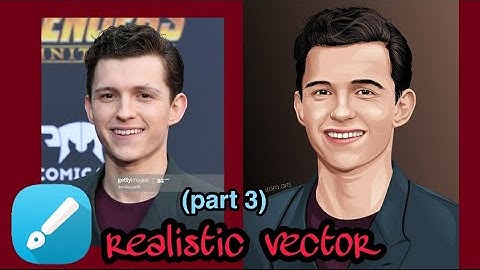 realistic vector art in android phone ( infinite design) // Tom Holland // { part 3 }