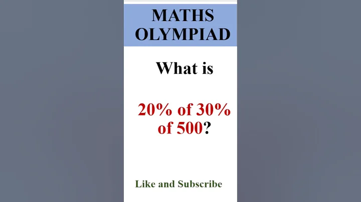 Math Olympiad|Percentage problem