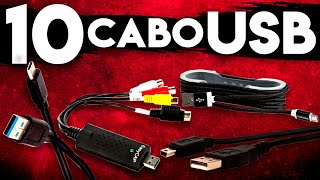 10 Tipos de Cabo USB | Conversor USB para HDMI, VGA, RJ45, USB C, XLR, SATA HDD, Mini e Micro USB