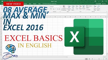 Excel Basics - 08 (Average, Max & Min) in English