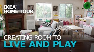 Kid-Friendly Living Room Ideas - IKEA Home Tour (Episode 307) In episode 307 of the IKEA Home Tour Series, the Squad helped Allen, Pam and their three daughters convert their messy,