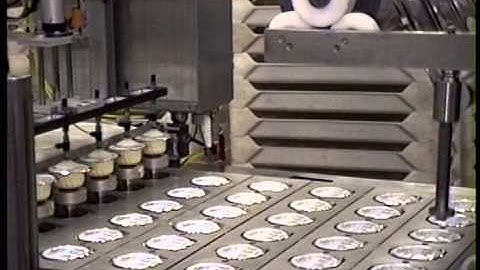 Orics 1x6 CC discharge yogurt packaging machine/ fill and seal