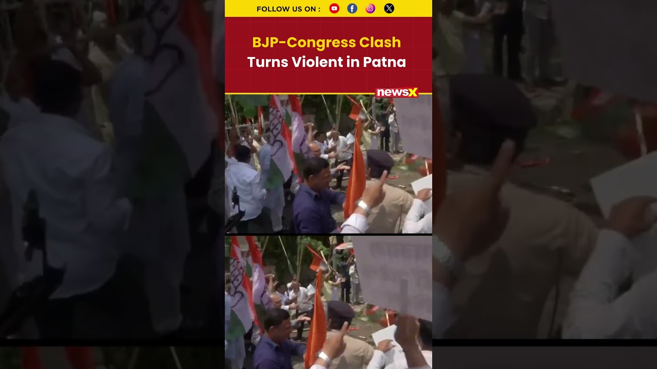 BJP and Congress workers clash violently at Patna office over PM Modi abuse | 
