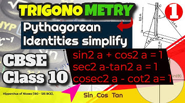 pythagorean identities l verifying trigonometric identities l some applications of trigonometry