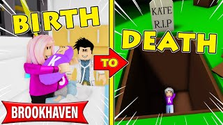 Kate's Birth to Death in Brookhaven | Roblox Roleplay
