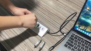 USB-C Hub with 9 ports and High Speed Data Transfer Hub #computerperipherals #usbhub