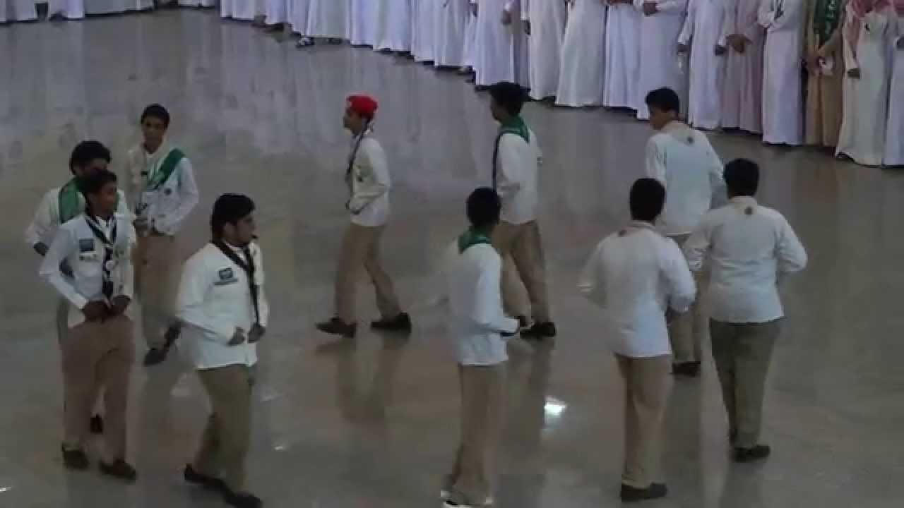 طابور عرض كشفي بمناسبة اليوم الوطني 81 بثانوية صبيا الأولى