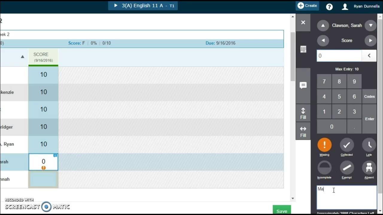 How to Use the Fill Function in PowerTeacher Pro GradeBook YouTube