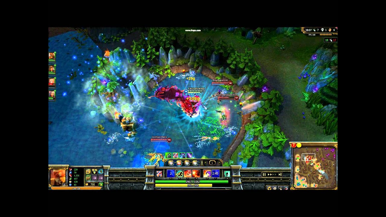 League of Legends - Lee Sin - Baron steal, Ace!