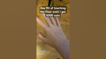 Day 90 of touching the floor until I get 1000 subs