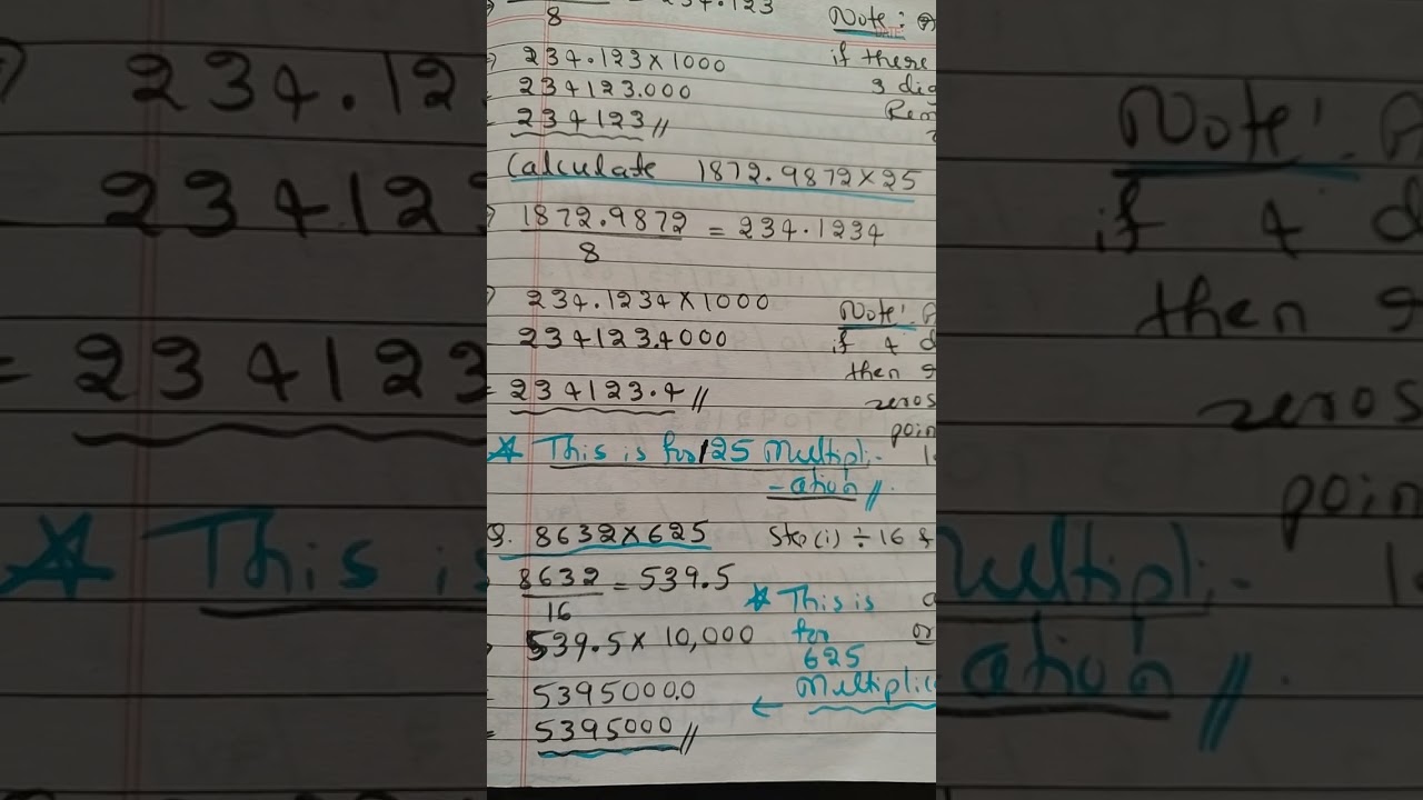 125 multiplication trick maths 