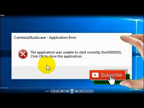 حل مشكلة ظهور رسالة 0xc0000005 عند فتح برنامج Camtasia Studio