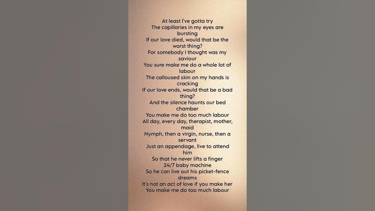 LABOUR (the cacophony) - Paris Paloma #lyrics #labour #women LABOUR (the cacophony) - Paris Paloma #lyrics #labour #women