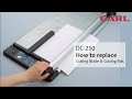 Carl DC-250 how to replace cutting blade and mat