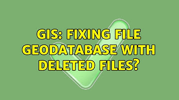 GIS: Fixing file geodatabase with deleted files?