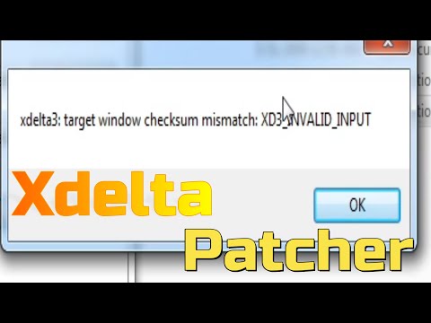 Xdelta3 target window checksum mismatch xd3 invalid input Error on xdelta Patcher