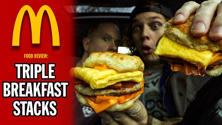 McDonald's Triple Breakfast Stacks Biscuit Food Re...