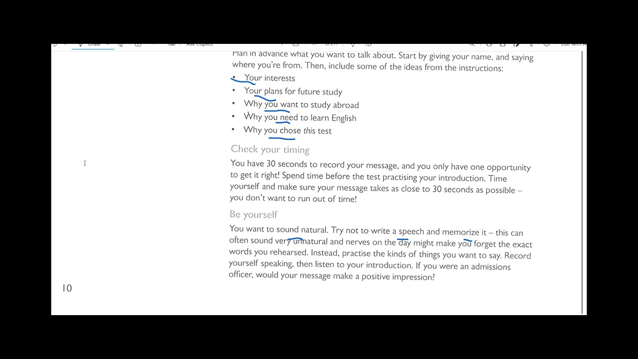 PTE Personal Introduction Student & Work Applicant Sample Answers Speak ...
