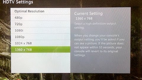 How to change Display Resolution in Xbox 360 HD (1080p)