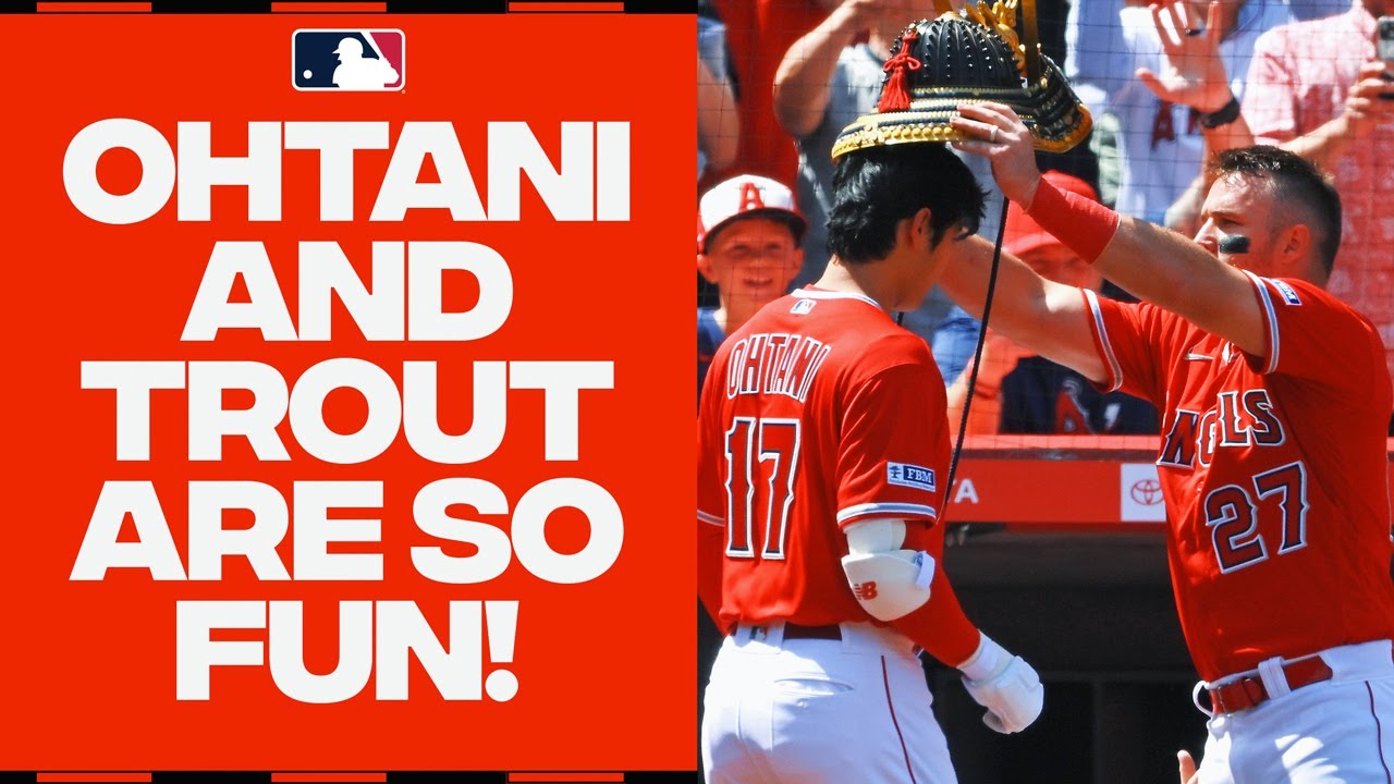 Shohei Ohtani and Mike Trout DESTROY baseballs! They've homered in the SAME GAME FIVE TIMES in 2023!