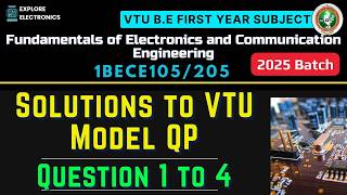 Complete Solution to VTU Model QP : Fundamentals of Electronics and Communication | 1BECE105/205