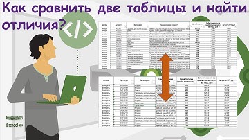 Как сравнить 2 таблицы Excel?