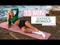 15 min sixpack workout  medium with beginner alternatives  for lower upper  side abs