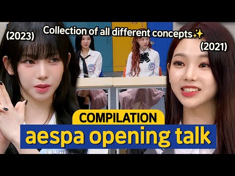 [Knowing Bros] aespa Opening talk compilation - Let's examine the annual different concepts!