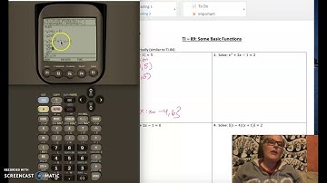 TI-89 Basics 2