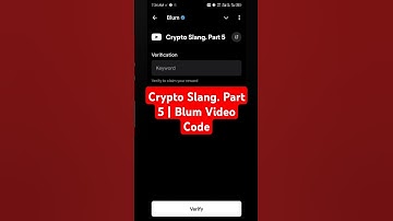 Crypto Slang. Part 5 | Blum Video Code