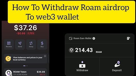 How To Withdraw ROAM AIRDROP To Web3 Wallet - Roam Withdraw Issues Solved
