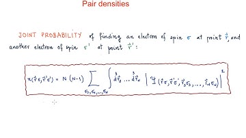 Pair density