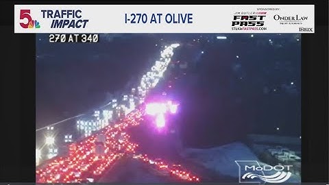 Fatal crash closes 5 lanes of northbound 270 at Olive