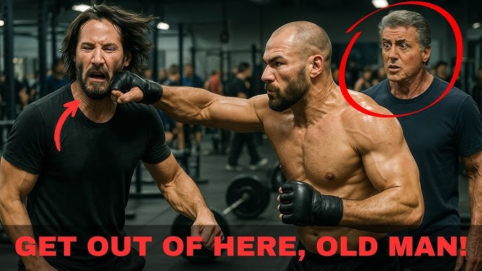 Stallone saves Keanu Reeves after being manhandled by MMA Fighter! - YouTube