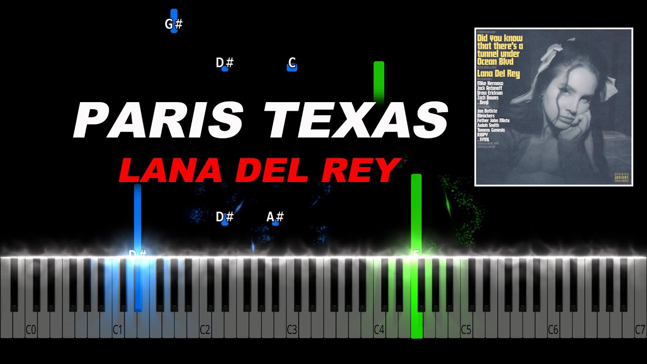 Lana Del Rey - Paris, Texas Piano Tutorial