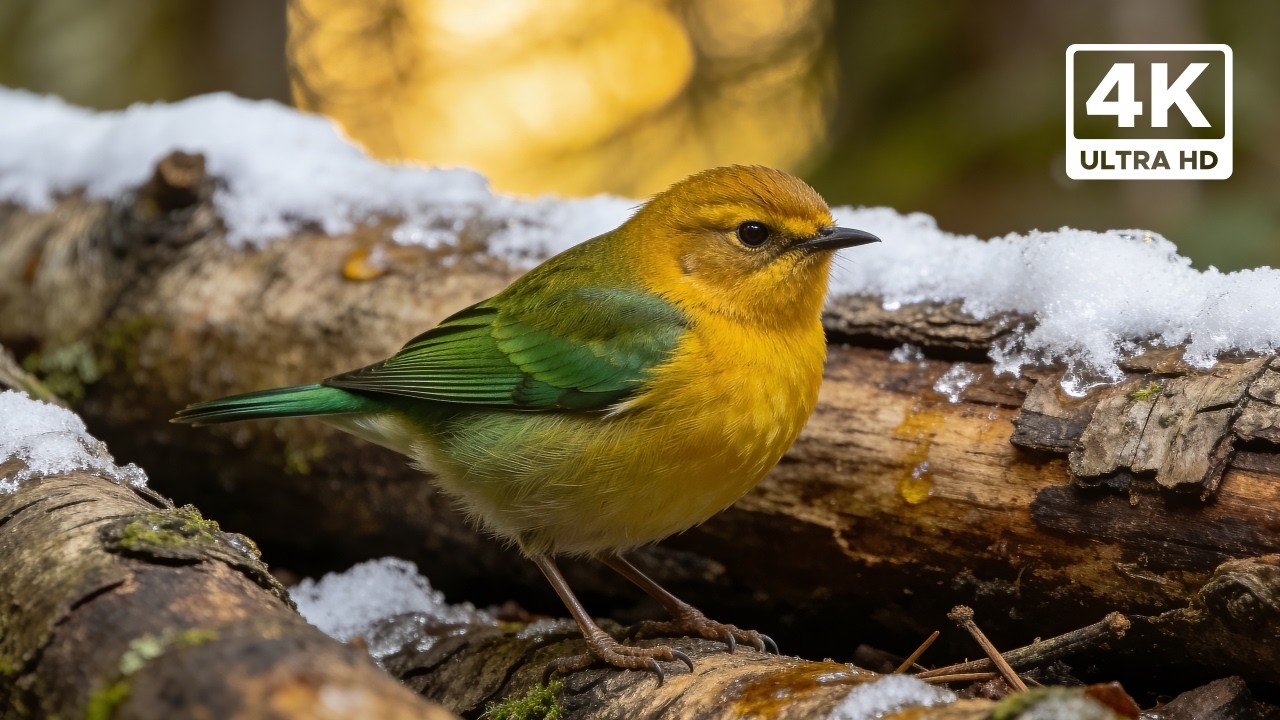 Golden Late Winter Bird Sounds❄️ Nature & Relaxation Music for Peaceful Moments
