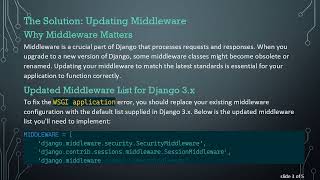 Resolving the WSGI application 'mysite.wsgi.application' could not be loaded Error in Django 3.1.1